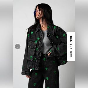 Dressed in lala alien denim jacket